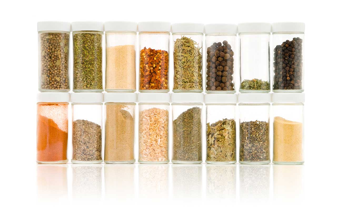 rack of spices